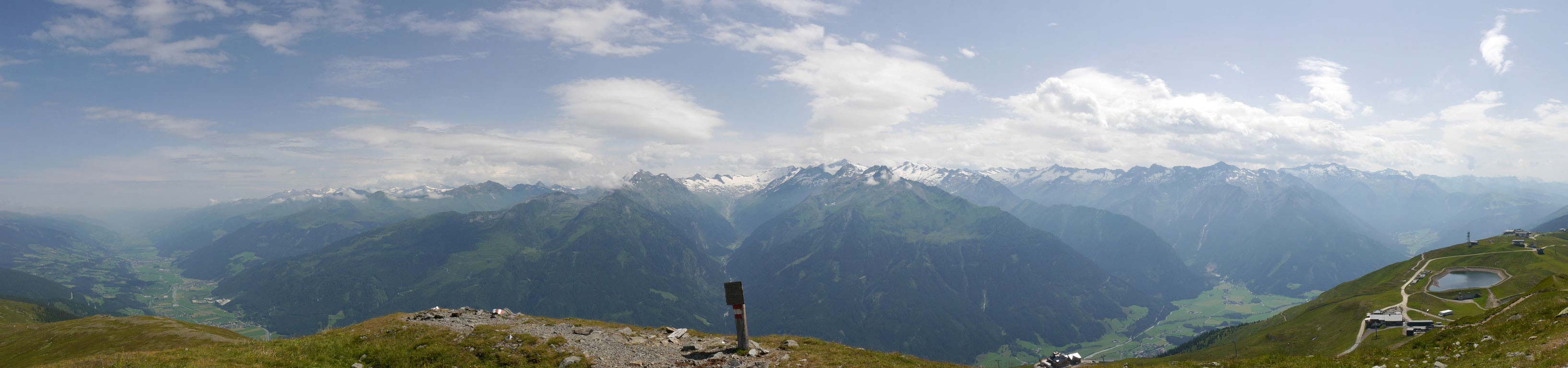 Panoramafoto van de Hohe Tauern, vanaf de Wildkogel